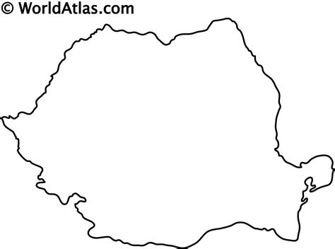 Romania Outline Map