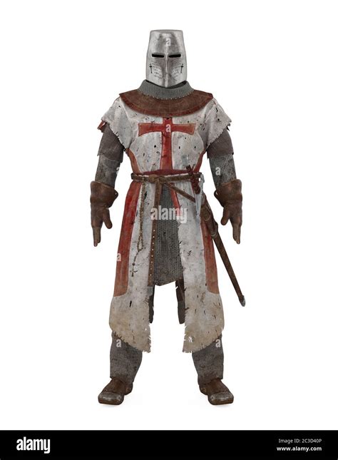 Templar Knight Armor Isolated Stock Photo - Alamy