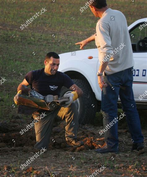 Israeli Police Sapper Carries Kassam Rocket Editorial Stock Photo ...