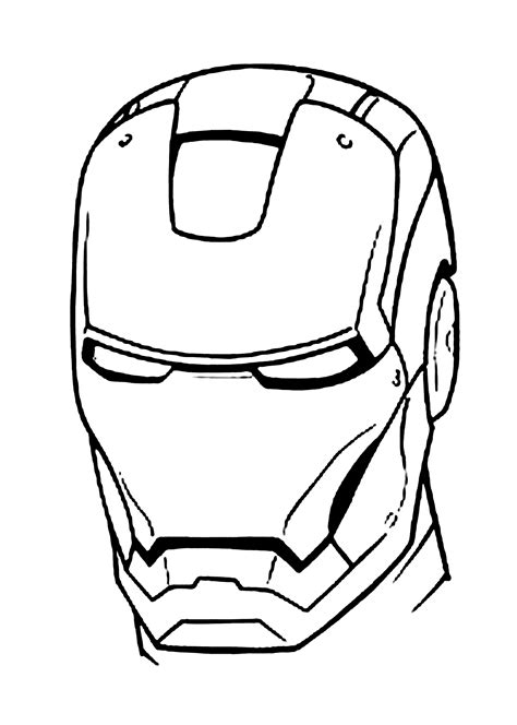 Iron man mask coloring pages for kids printable free | Iron man drawing easy, Iron man drawing ...