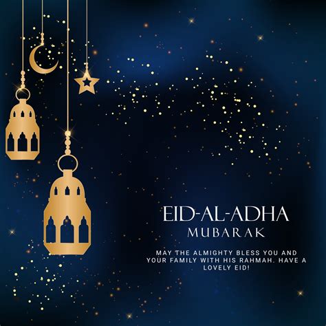 Eid Al Adha Eid mubarak islamic greeting card poster 2558970 Vector Art ...