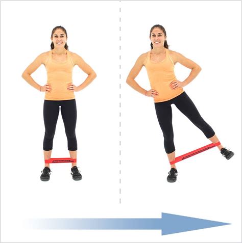 Standing Leg Abduction With Loop Resistance Bands | Resistance band ...