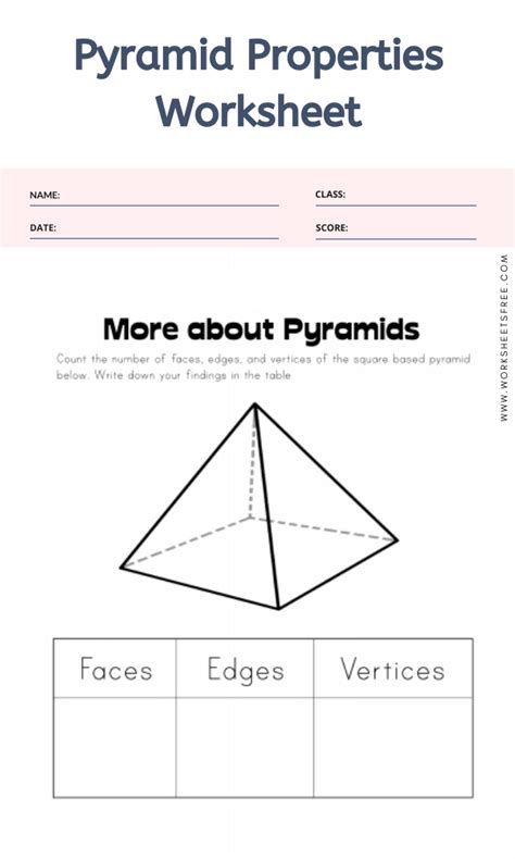 Pyramid Properties Worksheet | Worksheets Free