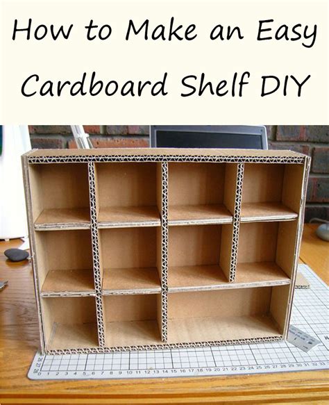 How to Make an Easy Cardboard Shelf DIY | Diy cardboard furniture ...