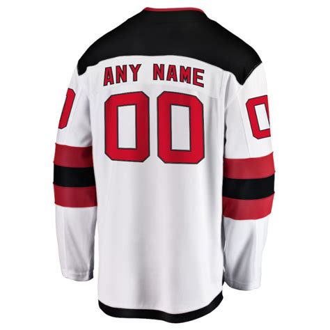 New Jersey Devils Away Breakaway Custom Jersey White Jersey Teams