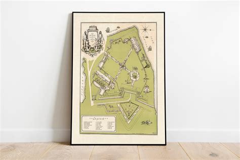 Old Fort Niagara Map Wall Print Fort Niagara Print Wall Art - Etsy