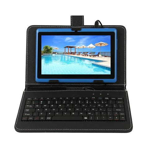 China Factory 7 Inch Android Tablet with Keyboard Case Blue - China ...