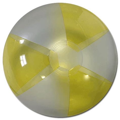 Beach Balls from Small to Giants - 16-Inch Translucent Yellow & Opaque White