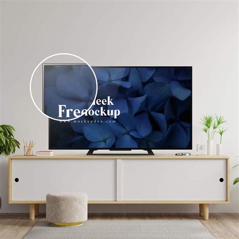 Free Sleek TV Mockup PSD Template - Mockup Den