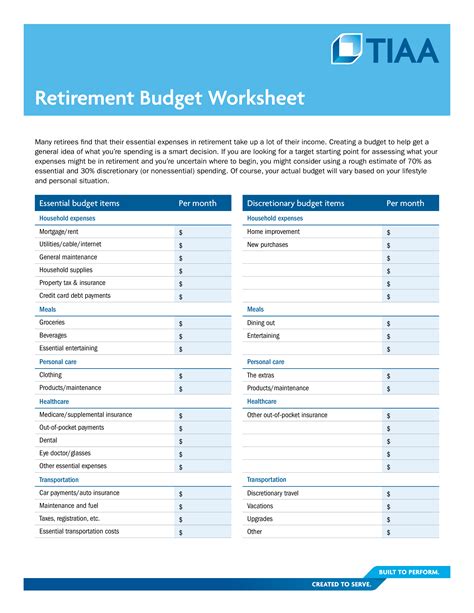 Retirement Budget Worksheet - How to create a Retirement Budget Worksheet? Download this ...