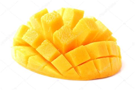 Mango slice cut to cubes Stock Photo by ©jianghongyan 52420767