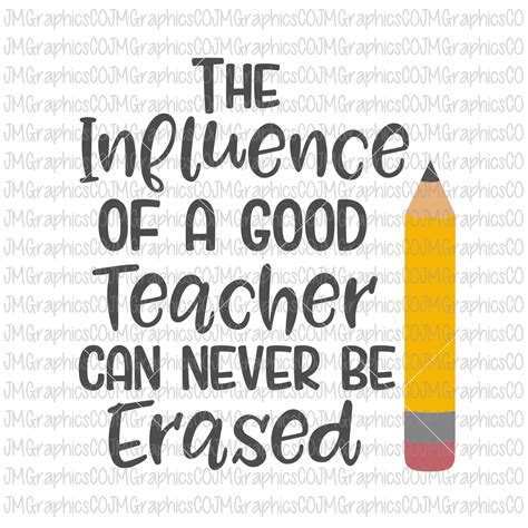 Cricut Image The Influence Of A Good Teacher Svg Free | MockupsCreative.com