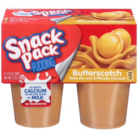 Hunt's Snack Pack Pudding, Butterscotch, 4 pk