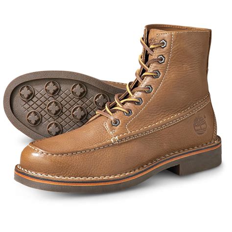 Men's Timberland® Moc - toe Utility Boots, Tan - 142500, Casual Shoes ...