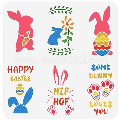 Easter eggs stencil - Reusable easter stencil for wood signs, wall painting, fabrics and home ...