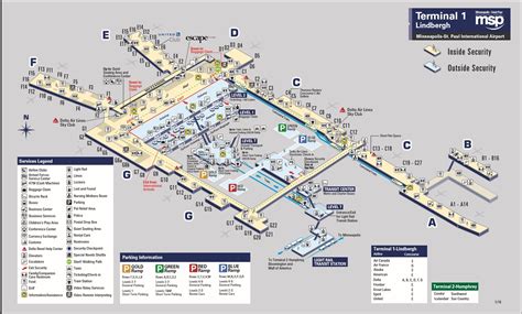 Msp Airport Map Delta - Tourist Map Of English