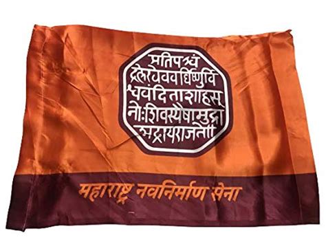 Maharashtra Navnirman Sena (MNS) Flag (Satin/Silky Cloth) (30x45 inch ...