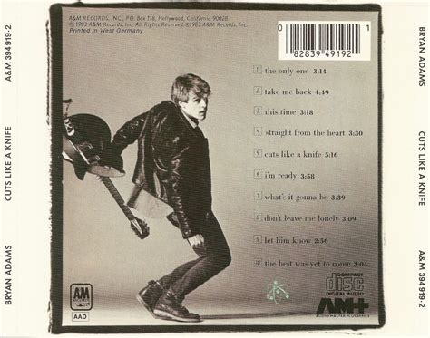 Classic Rock Covers Database: Bryan Adams - Cuts Like a Knife (1983)