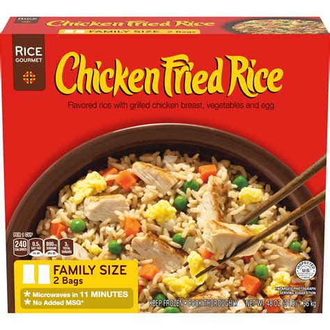 Rice Gourmet Chicken Fried Rice Family Size Frozen Meal, 2 ct Bags - Walmart.com - Walmart.com