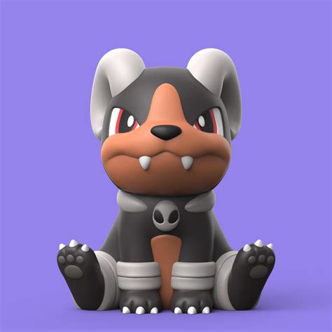 STL file POKEMON - HOUNDOUR EVOLUTION (EASY PRINT NO SUPPORT)・3D ...