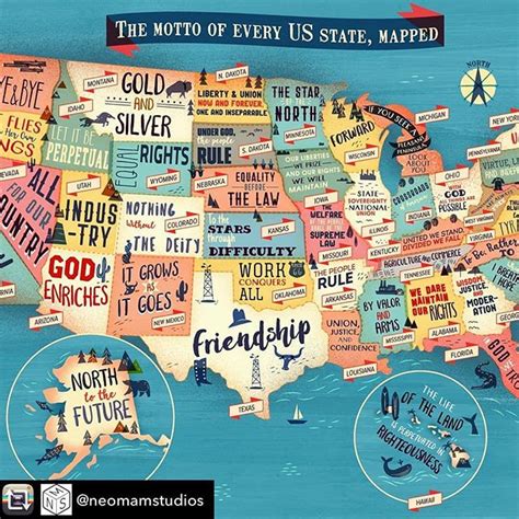 :::The Motto of every US state mapped::: #infographic #graphicdesigns # ...