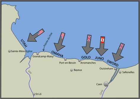 Maps of D-Day landing beaches and Normandy