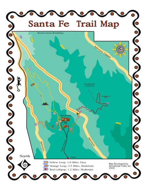 Arrowhead Trails - trail mapping and construction Santa Fe Trail Map