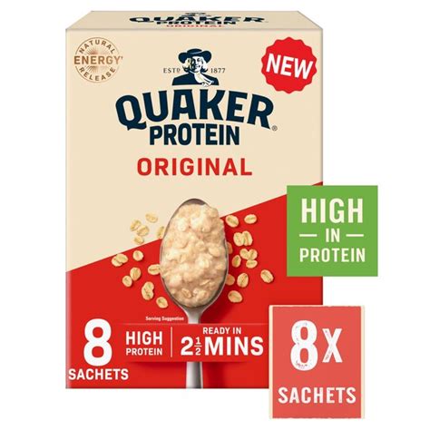 Quaker Oat So Simple Protein Original Porridge 8 x 38g from Ocado