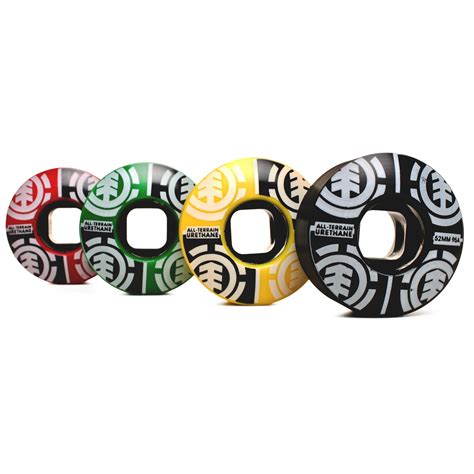 Element Quadrant Rasta Skateboard Wheels | evo