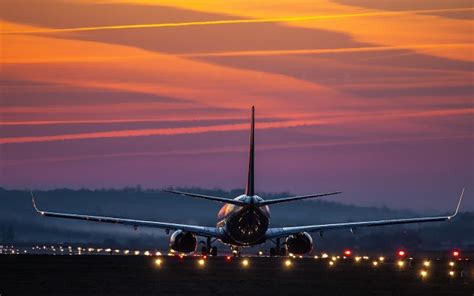 Airport, Airplane, Lights, Landing, Technology, Osaka, - Airplane ...