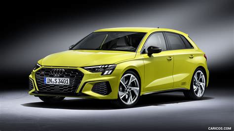 Audi S3 Sportback | 2021MY (Color: Python Yellow) | Front Three-Quarter