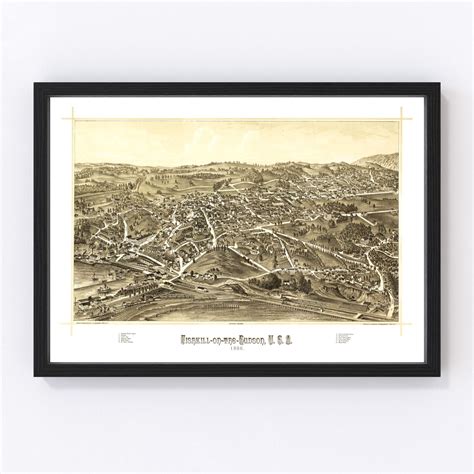 Vintage Map of Fishkill, New York 1886 by Ted's Vintage Art