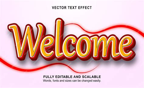 Premium Vector | Welcome 3d text effect vector