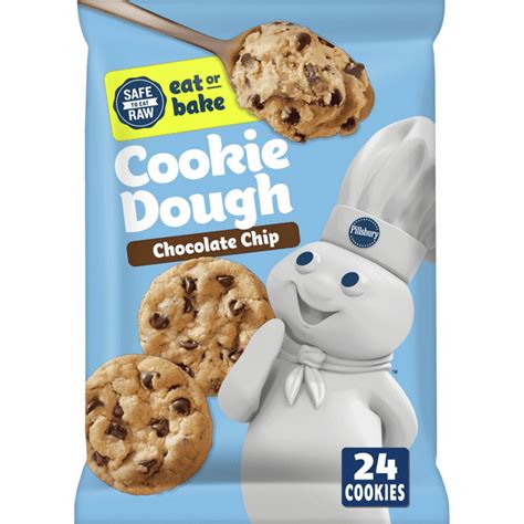 Pillsbury Ready To Bake Chocolate Chip Cookies, 24 ct, 16 oz - Walmart.com - Walmart.com