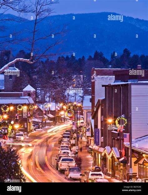 Main Street, Lake PLacid, New York, in the Adirondacks Stock Photo - Alamy