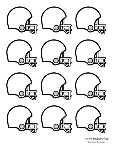 College Football Helmets Coloring Pages