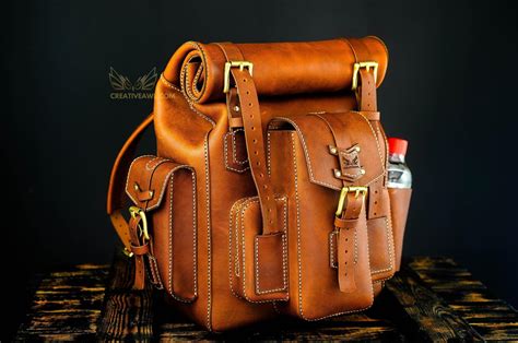 Leather Roll-top Backpack | Creative Awl Studio