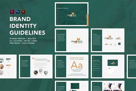 Brand Identity Guidelines Template | Brochure Templates ~ Creative Market