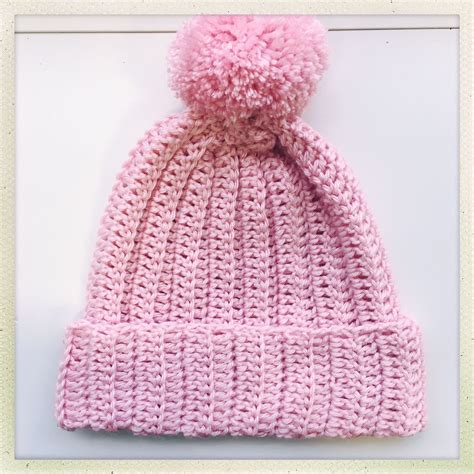 Crochet Pom Pom Hat Pattern Free A V Ideo Tutorial Provided ...