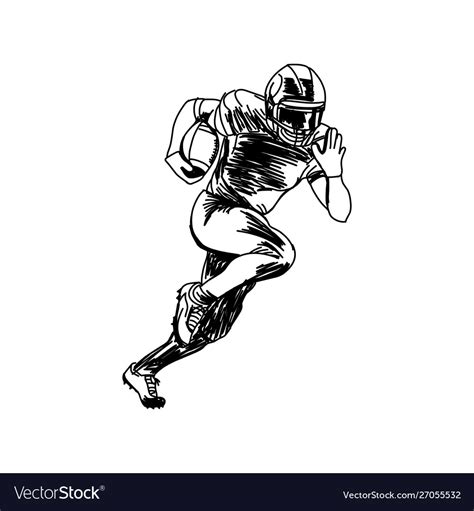 American football player Royalty Free Vector Image