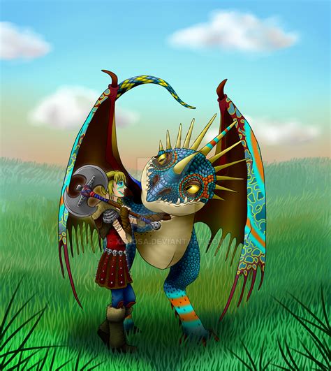 Astrid and Stormfly by Xenosa on DeviantArt