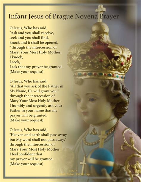 Pinterest | Novena prayers, Infant jesus novena, Divine infant jesus