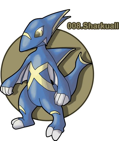 Fakemon - 008.Sharkuall by PokeFusionMan on DeviantArt