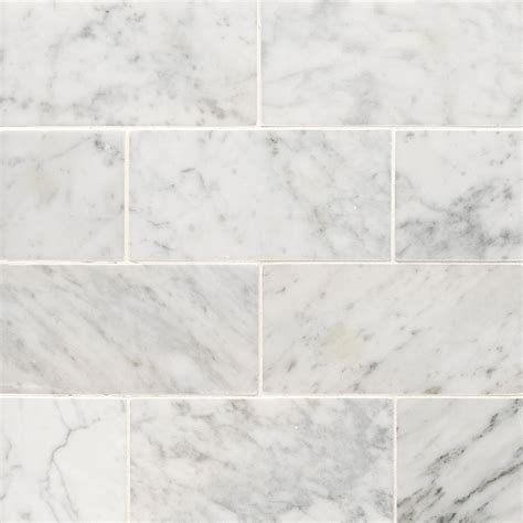 MSI Carrara White 3" x 6" Honed Marble Subway Wall & Floor Tile & Reviews | Wayfair