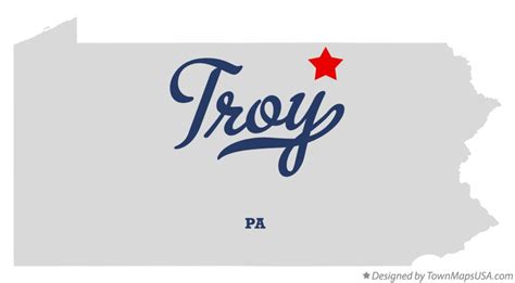 Map of Troy, Bradford County, PA, Pennsylvania