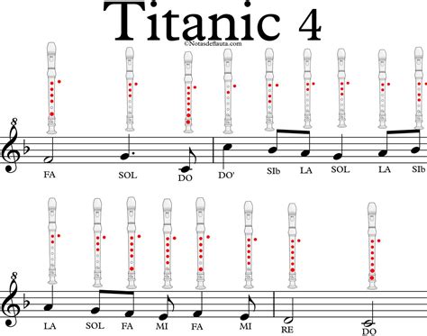 Titanic Flauta Dulce Notas - Estudiar