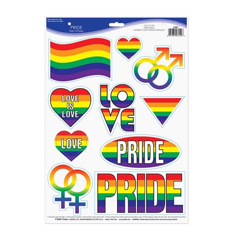 Free shipping on our 10 pack Rainbow Pride Stickers at Windy City Novelties! | Pride stickers ...