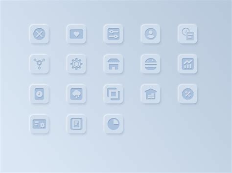 Neumorphism icons by Rengised on Dribbble