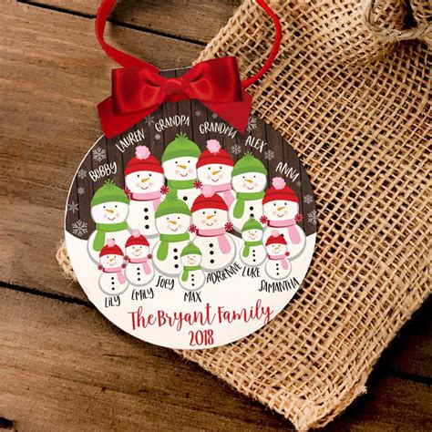 Personalized family ornament annual family ornament large | Etsy | Personalized family ornaments ...