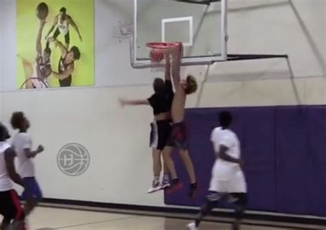 VIDEO: LaMelo Ball dunked all over a defender and his crew went wild